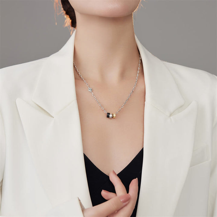 Buddha Stones 925 Sterling Silver Retro Tang Dynasty Flower Design Luck Energy Chain Necklace Pendant - image 2
