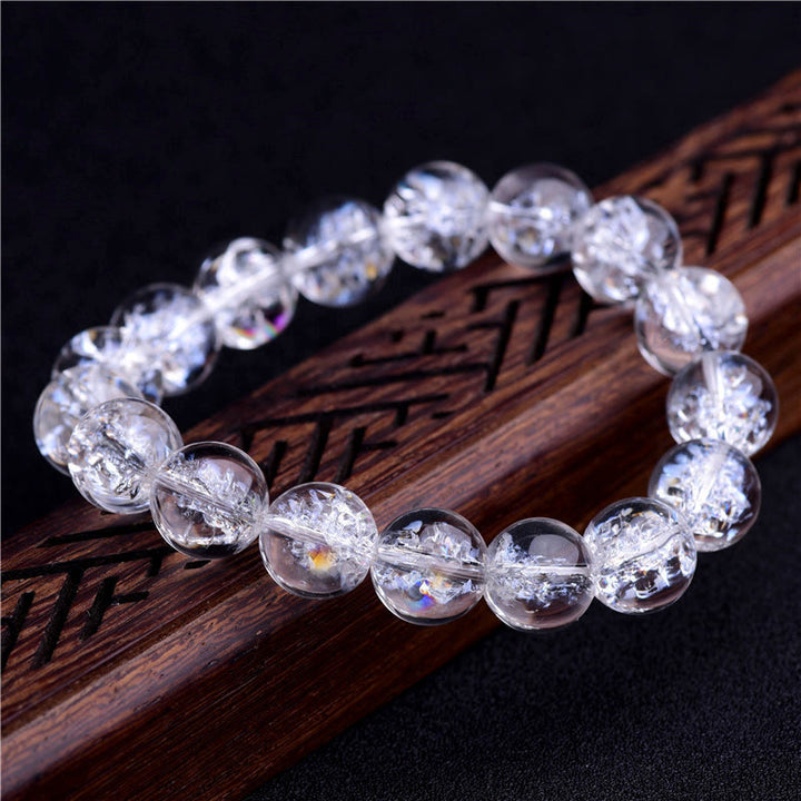 Buddha Stones Natural White Crystal Protection Healing Bracelet - image 3