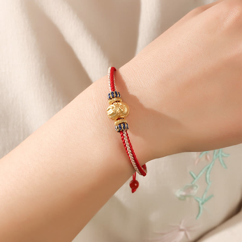 Buddha Stones 925 Sterling Silver Baby Dragon Luck Strength Handmade Braided Bracelet - image 4