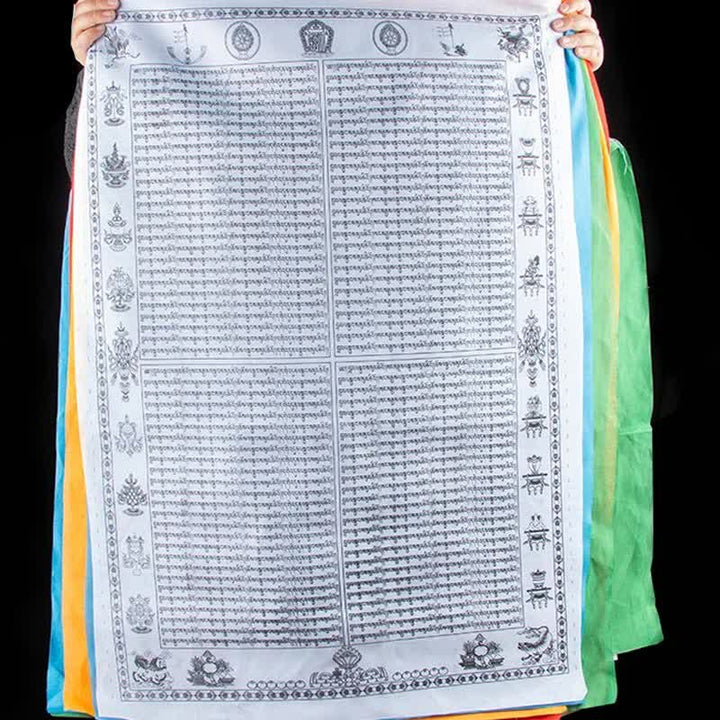 Buddha Stones Tibetan 5 Colors Windhorse Happiness Auspicious Outdoor Prayer Flag - image 8