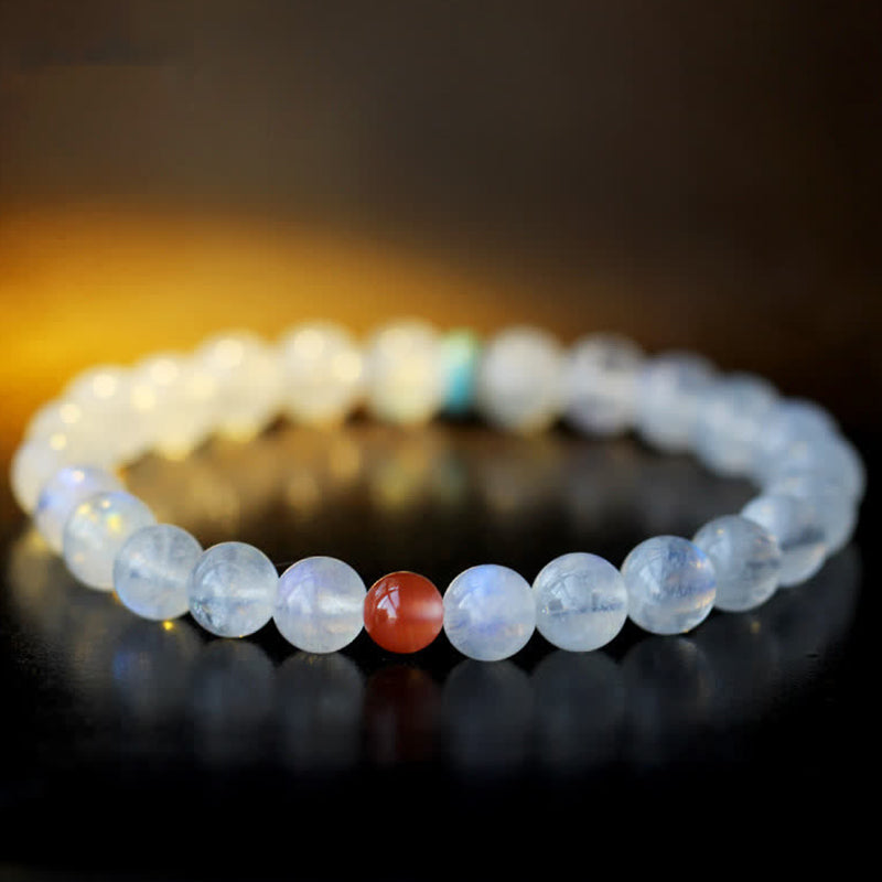 Buddha Stones Moonstone Calm Healing Positive Bracelet - image 13