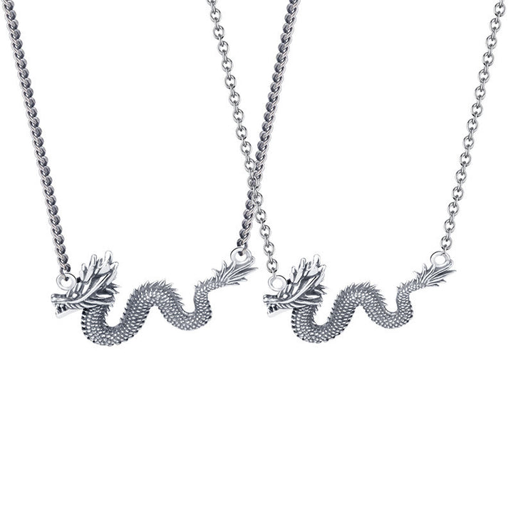 Buddha Stones 925 Sterling Silver Year Of The Dragon Auspicious Dragon Protection Chain Necklace Pendant - image 9