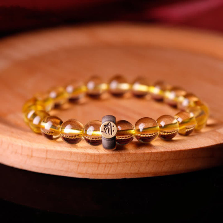 Buddha Stones 925 Sterling Silver Chinese Zodiac Natal Buddha Citrine Protection Bracelet - image 12