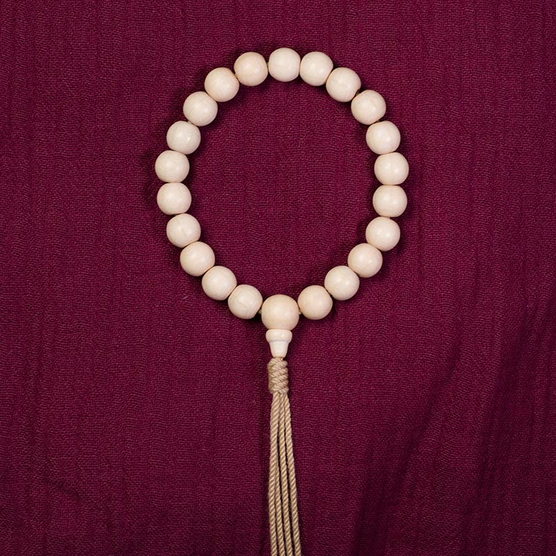 Buddha Stones Natural Abelia Biflora Wood Blessing Wrist Mala - Abelia Biflora Wood - 12mm - image 9