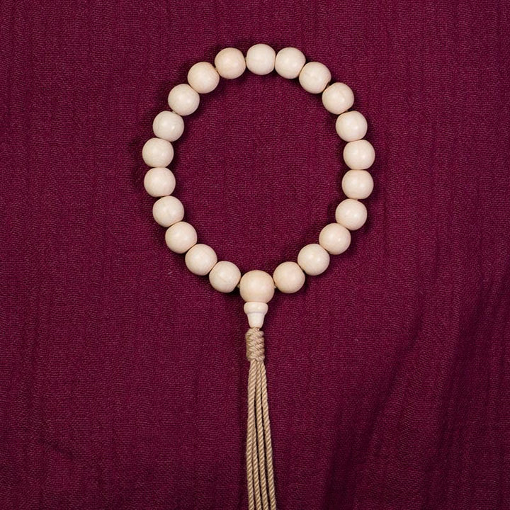 Buddha Stones Natural Abelia Biflora Wood Blessing Wrist Mala - Abelia Biflora Wood - 12mm - image 9
