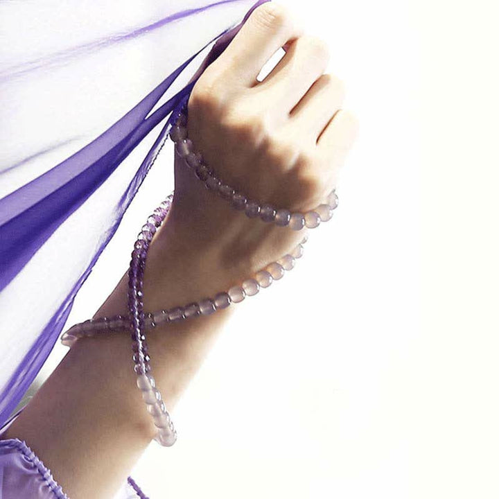 Buddha Stones Natural Amethyst Crystal Meditation Healing Bracelet - image 11