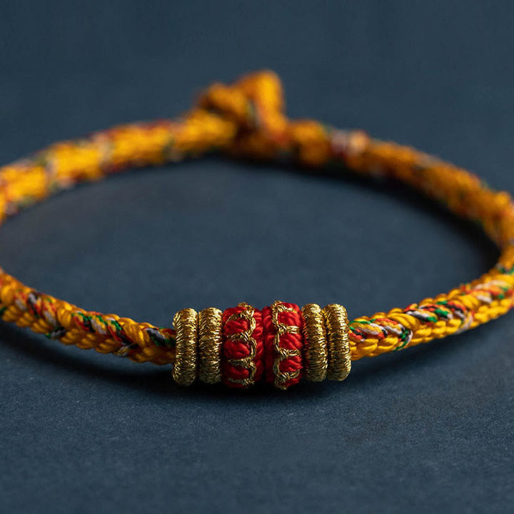 Buddha Stones Tibet Handmade Chinese Zodiac Natal Buddha Luck Strength Braided String Bracelet - image 21