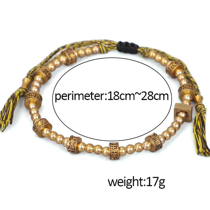 Buddha Stones Tibetan Curse Six True Words Wealth Bracelet - image 5