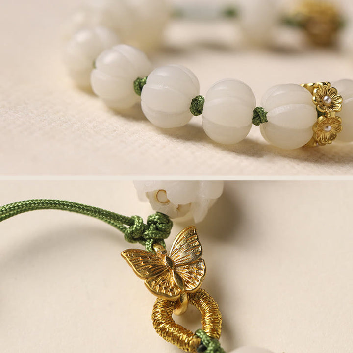 Buddha Stones Natural Bodhi Seed Lotus Pumpkin Bead Peace Harmony Bracelet - image 5
