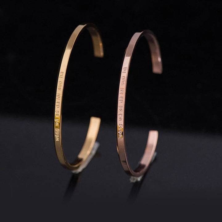 Buddha Stones Six True Words Engraving Titanium Steel Blessing Protection Bracelet - image 20