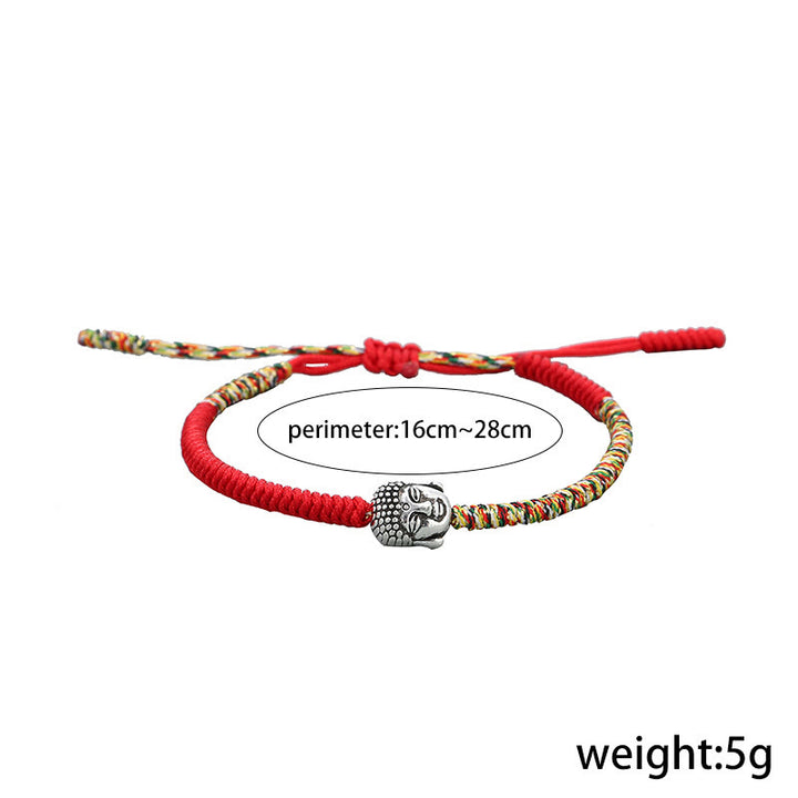Buddha Stones Handmade Colorful King Kong Knot Buddha Serenity String Bracelet - image 6
