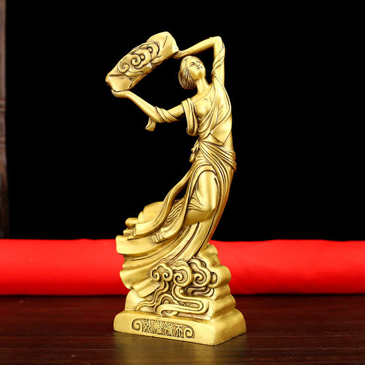 Bodhisattva Nuwa Mends The Sky Protection Copper Statue Decoration - image 4