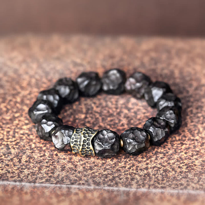 Buddha Stones Ebony Wood Copper Peace Balance Couple Bracelet - image 5