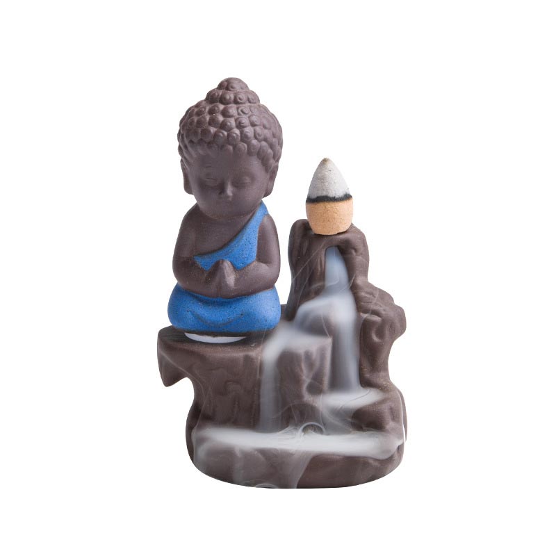 Buddha Stones  Backflow Smoke Fountain Ceramic Blessing Incense Burner Decoration - image 12