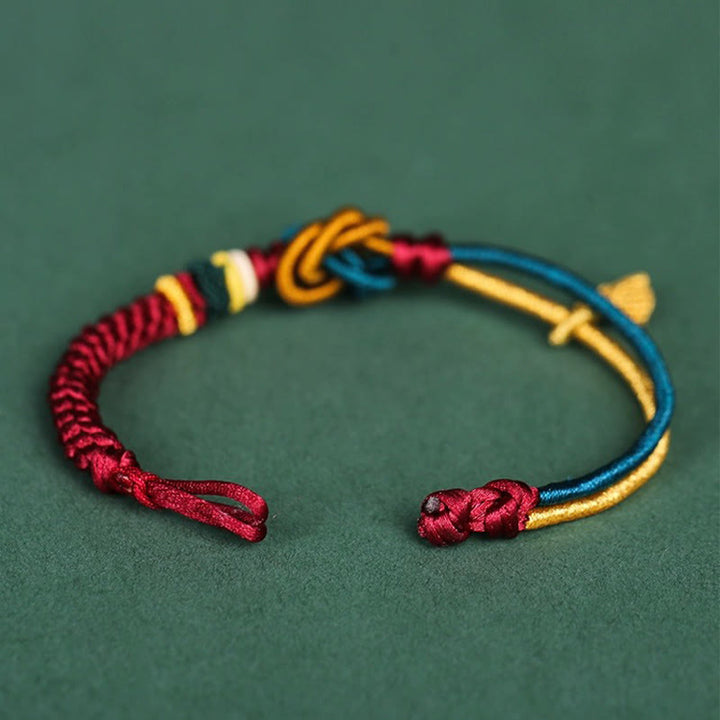 Buddha Stones Tibetan Handmade Mandala Knot Leaf Luck Rope Bracelet - image 7