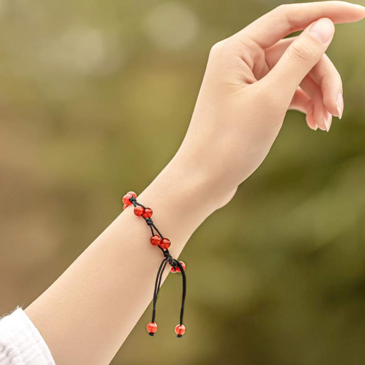 Buddha Stones Red Agate Moss Agate Cinnabar Calm Bracelet - image 13
