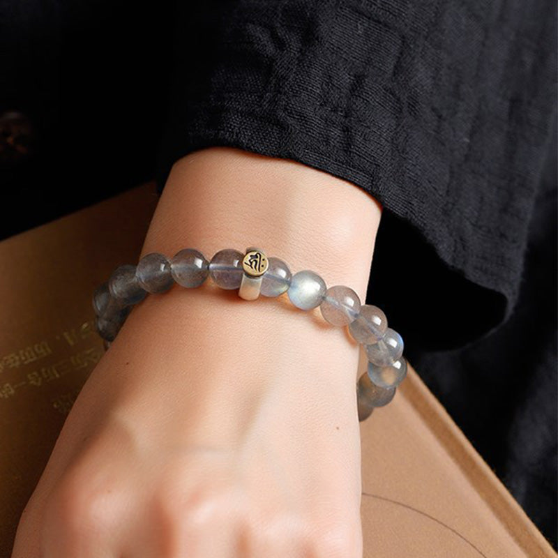 Buddha Stones 12 Chinese Zodiac Moonstone Calm Love Bracelet - image 3
