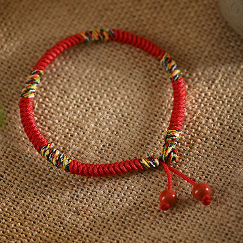 Buddha Stones Five Colors King Kong Knot String Protection Luck Bracelet - image 8