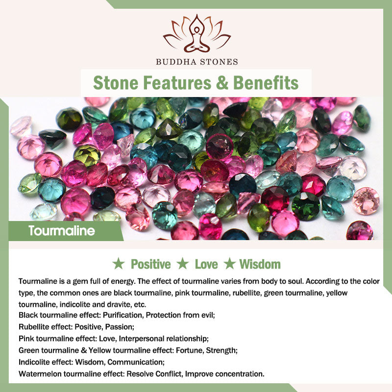 Buddha Stones Natural Tourmaline Garnet Strawberry Quartz PiXiu Moonstone Protection Bracelet - image 4
