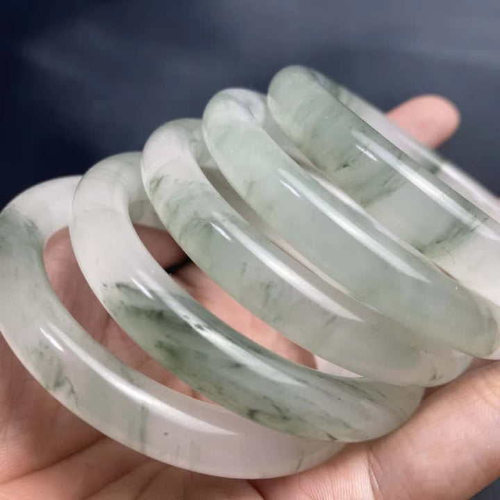 Buddha Stones Jade Abundance Luck Blessing Bracelet Bangle - image 7