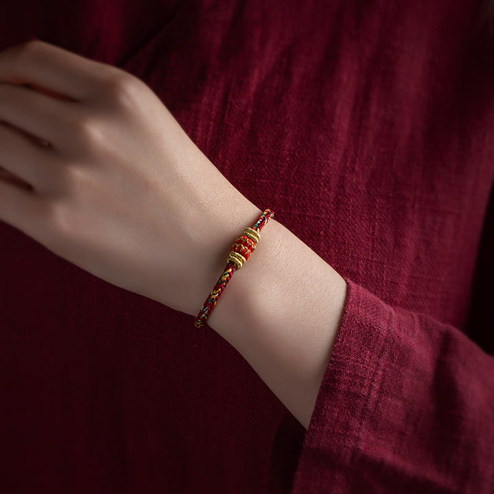 Buddha Stones Tibet Handmade Chinese Zodiac Natal Buddha Luck Strength Braided String Bracelet - image 7