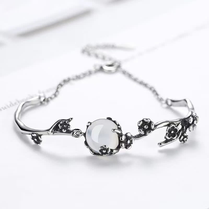 Buddha Stones Plum Blossom Chalcedony Positive Bracelet - image 9