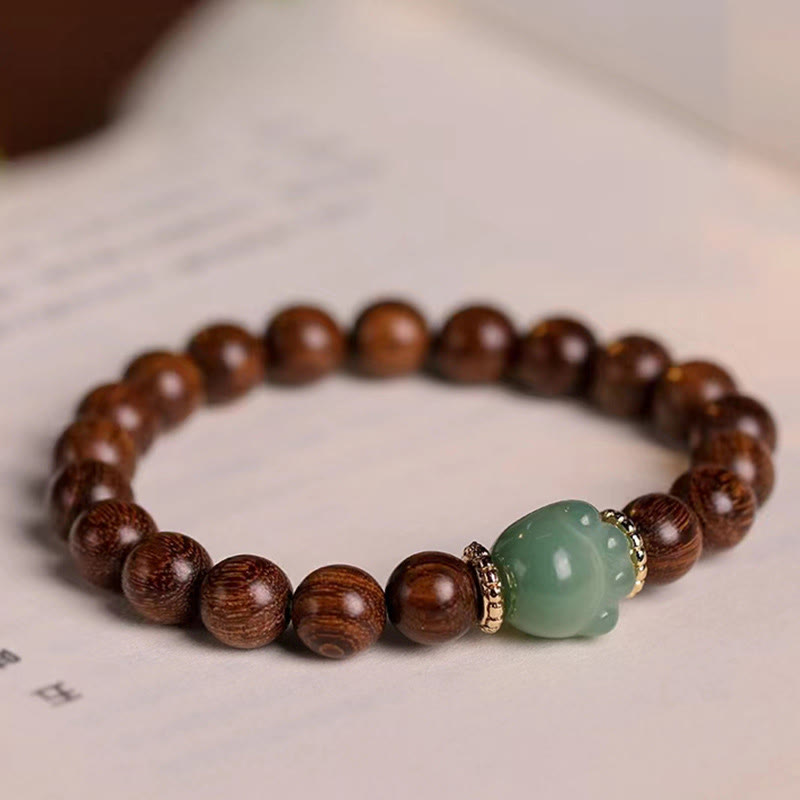 Buddha Stones Sandalwood Lovely Cat Paw Protection Bracelet - Sandalwood - image 0