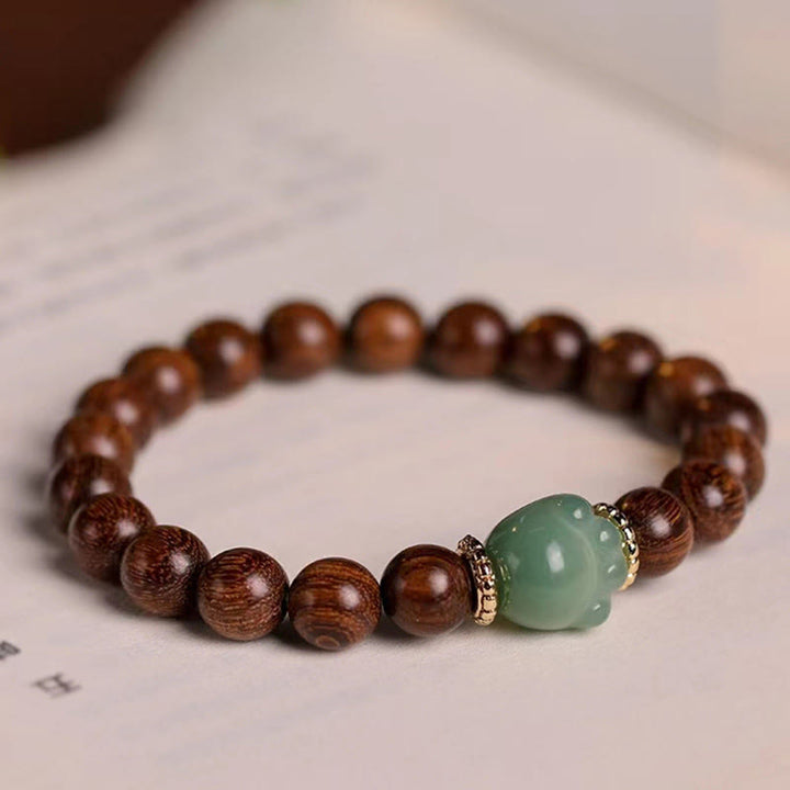 Buddha Stones Sandalwood Lovely Cat Paw Protection Bracelet - Sandalwood - image 0