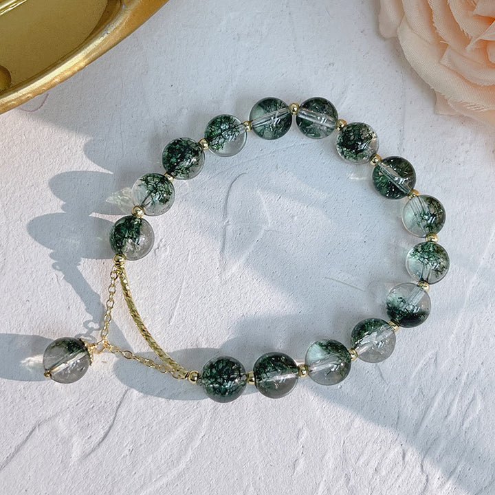 Buddha Stones Green Phantom Crystal Confidence Charm Bracelet - image 7