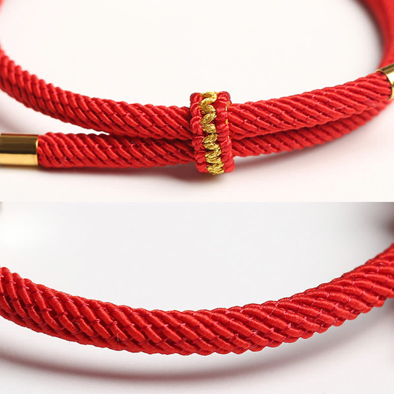 Buddha Stones 999 Sterling Silver Chinese Zodiac Natal Buddha Red Rope Luck Strength Handcrafted Kids Bracelet - image 9