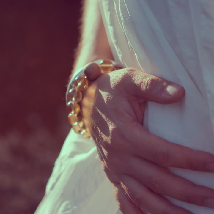 Buddha Stones 108 Mala Beads 925 Sterling Silver Citrine Sandalwood Turquoise Protection Prosperity Bracelet - image 5
