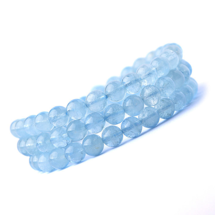 Buddha Stones Natural Aquamarine Peace Healing Bracelet - image 12