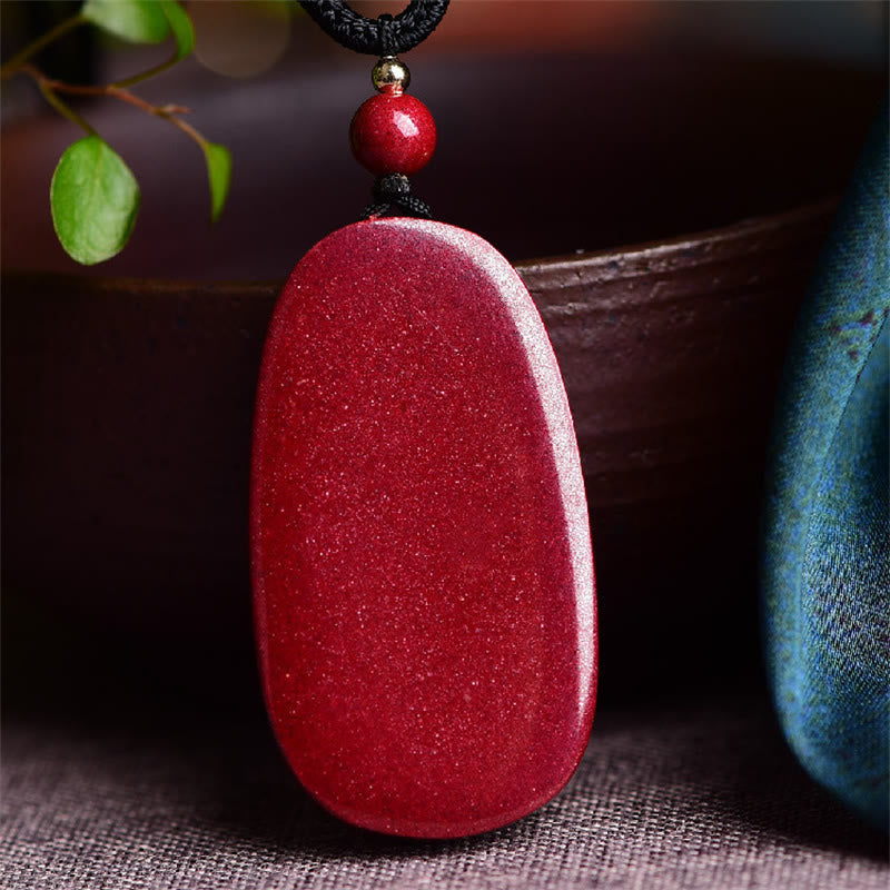 Buddha Stones Laughing Buddha Yin Yang Chinese Zodiac Gourd Natural Cinnabar Blessing Necklace Pendant - image 3