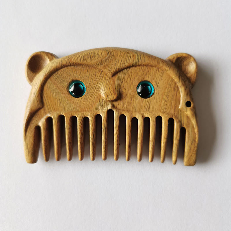 Chinese Zodiac Green Sandalwood Peace Mini Portable Comb - Green Sandalwood - Monkey - image 29