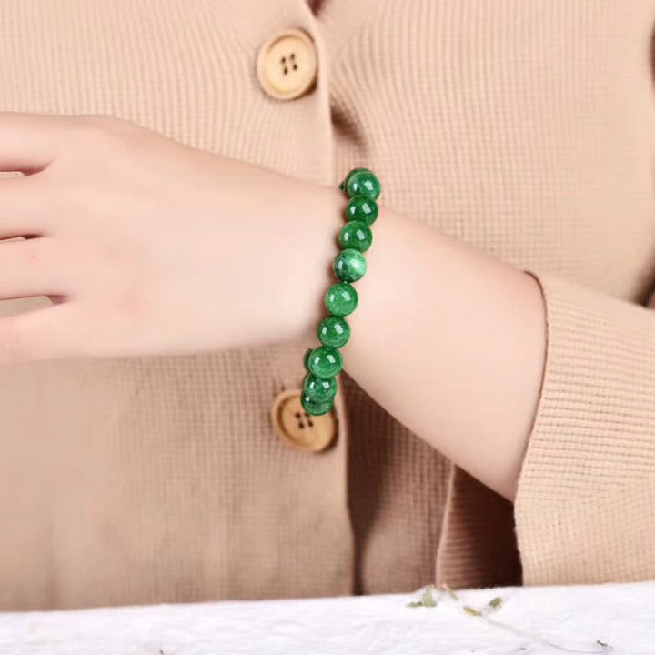 Buddha Stones Cyan Jade Bead Calm Harmony Bracelet - image 2
