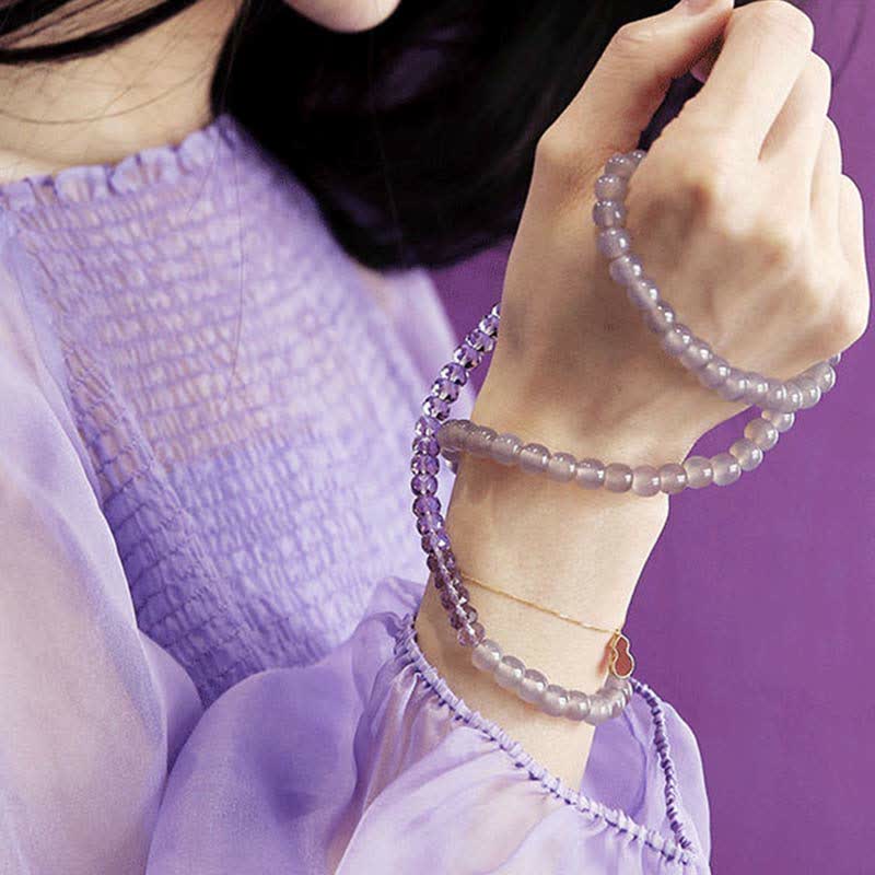 Buddha Stones Natural Amethyst Crystal Meditation Healing Bracelet - image 4