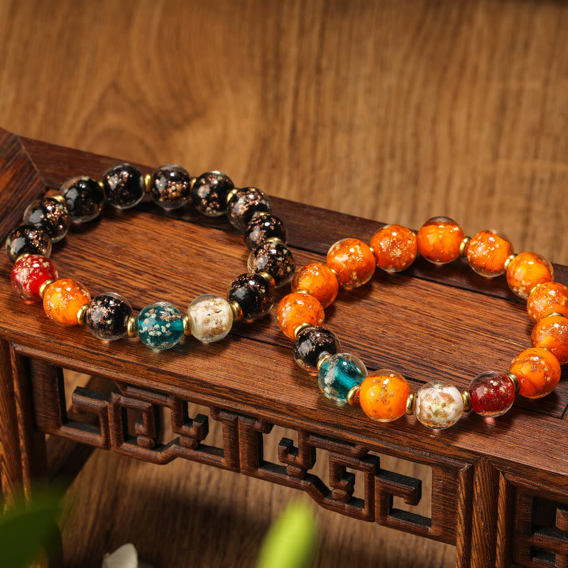 Buddha Stones Luminous Liuli Glass Bead Luck Fluorescent Bracelet - image 0