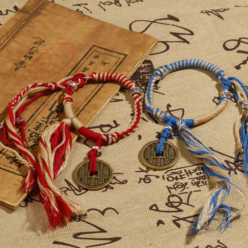 Buddha Stones Mountain Ghosts Spend Money Wealth Prosperity Handmade Braided Bracelet - image 0