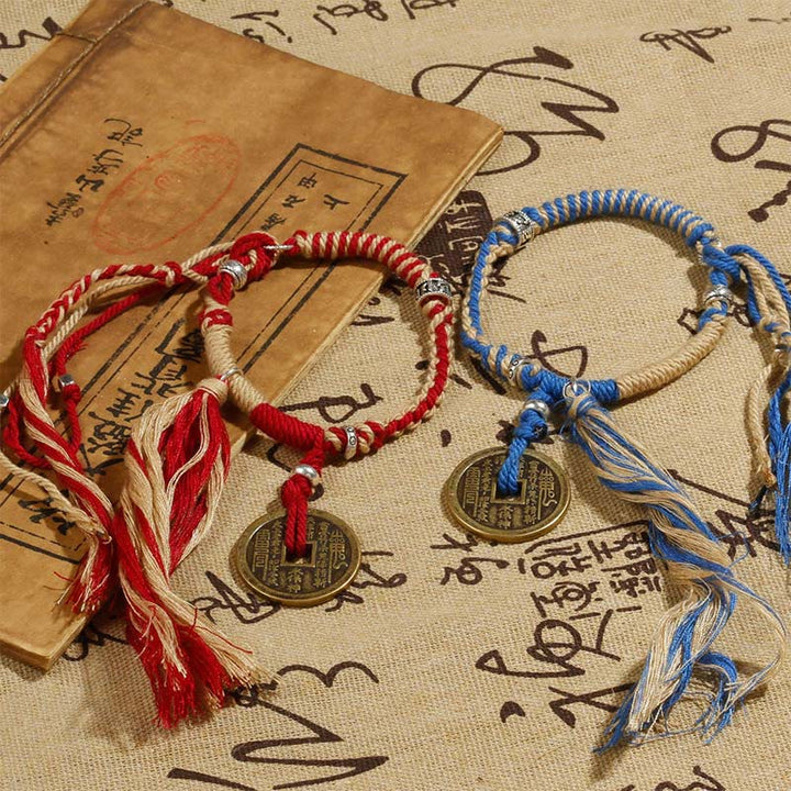 Buddha Stones Mountain Ghosts Spend Money Wealth Prosperity Handmade Braided Bracelet - image 0