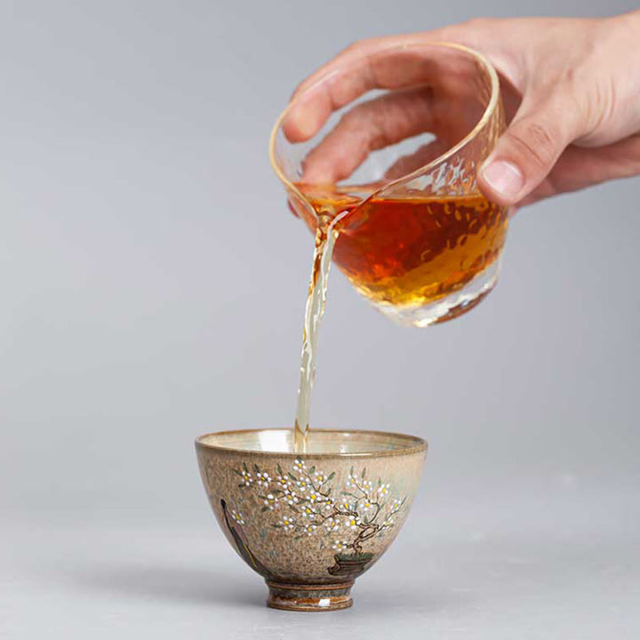 Buddha Stones Jingdezhen Hand Painted Ru Kiln Porcelain Hanfu Girl Flower Ceramic Teacup Kung Fu Tea Cups - image 5