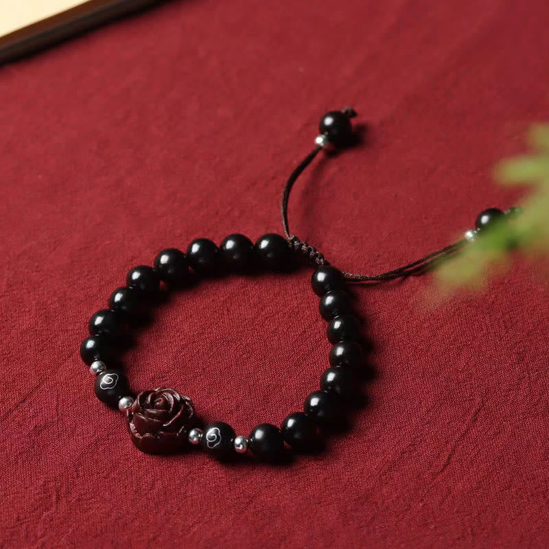 Buddha Stones Small Leaf Red Sandalwood Sooth Bracelet - Small Leaf Red Sandalwood(Keep away evil spirits♥Protection) - image 0
