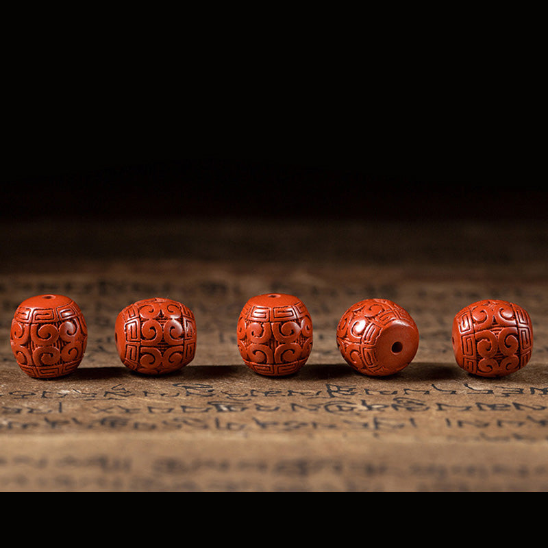 Buddha Stones Natural Cinnabar Ebony Calm Blessing Bracelet - image 9