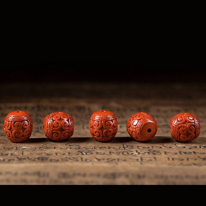 Buddha Stones Natural Cinnabar Ebony Calm Blessing Bracelet - image 9