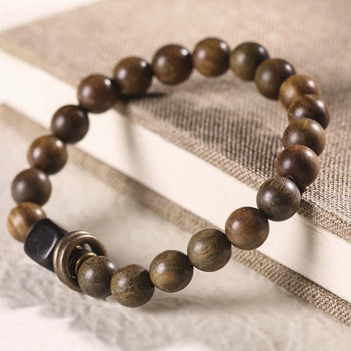Buddha Stones Tibetan Green Sandalwood Crystal Soothing Peace Bracelet - image 6