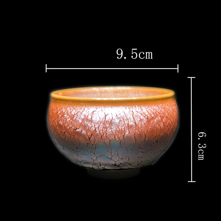 Buddha Stones Gold Spot Pattern Chinese Jianzhan Ceramic Teacup Kung Fu Tea Cup Bowl With Gift Box - Cup 9.5cm*6.3cm - image 8