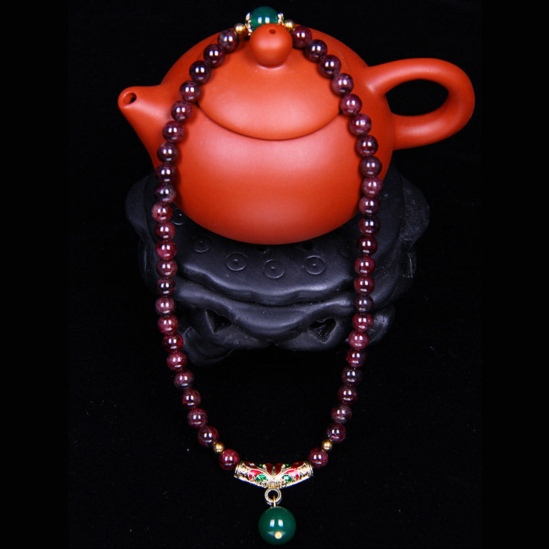 Buddha Stones Natural Garnet Blessing Bracelet - image 9