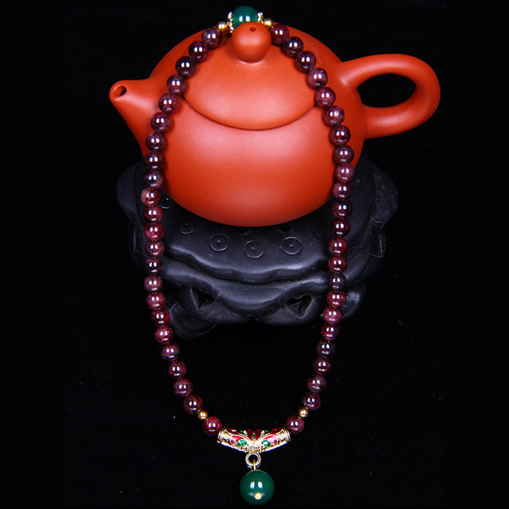 Buddha Stones Natural Garnet Blessing Bracelet - image 9