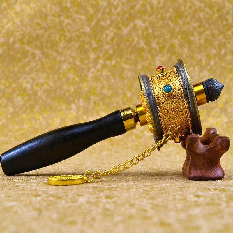 Tibetan Lucky Prayer Wheel Decoration - image 2
