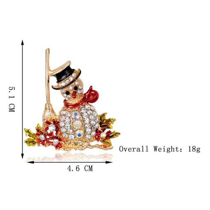 Christmas Multi-Colored Rhinestone Crystal Brooch Pin - image 4