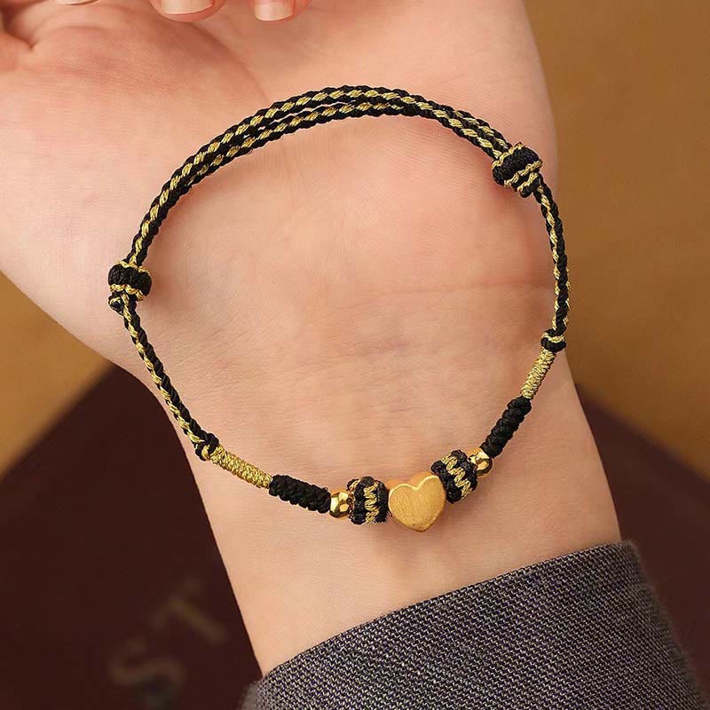 Buddha Stones Tibet Handmade Love Heart King Kong Knot Luck Braided Bracelet - image 4
